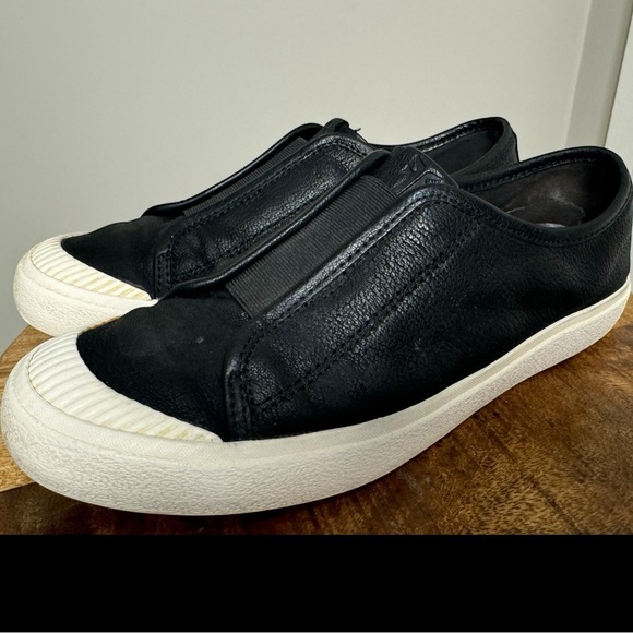 Frye Shoes - FRYE Black Leather Slip On Sneaker Size 9